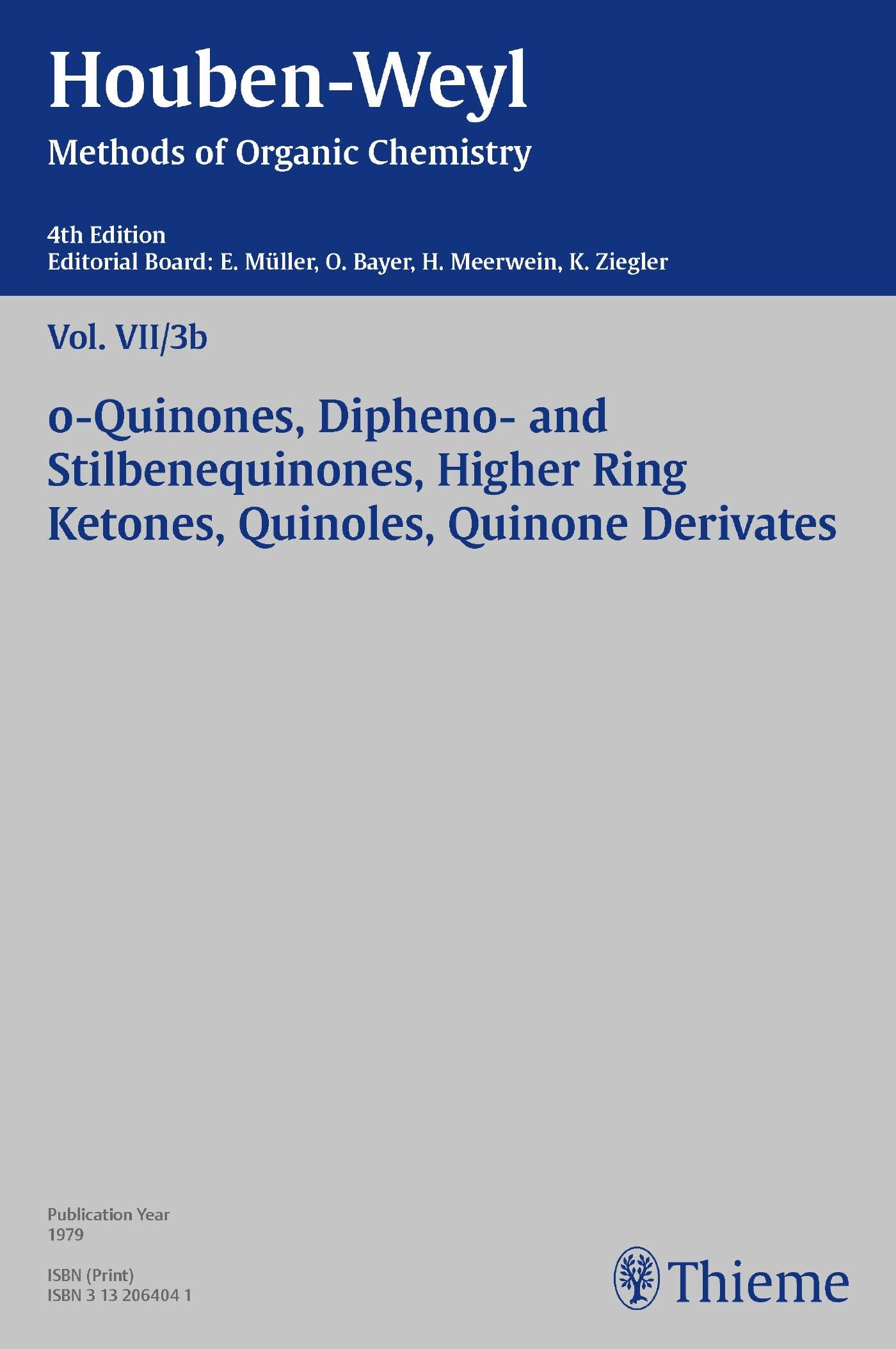 Houben-Weyl Methods of Organic Chemistry Vol. VII/3b, 4th Edition, 9783131804945