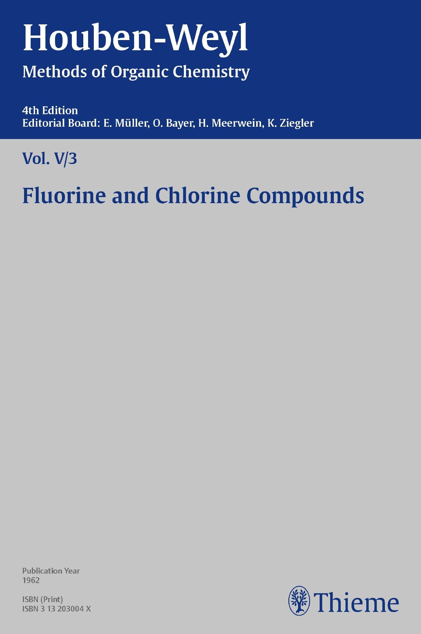Houben-Weyl Methods of Organic Chemistry Vol. V/3, 4th Edition, 9783131799944