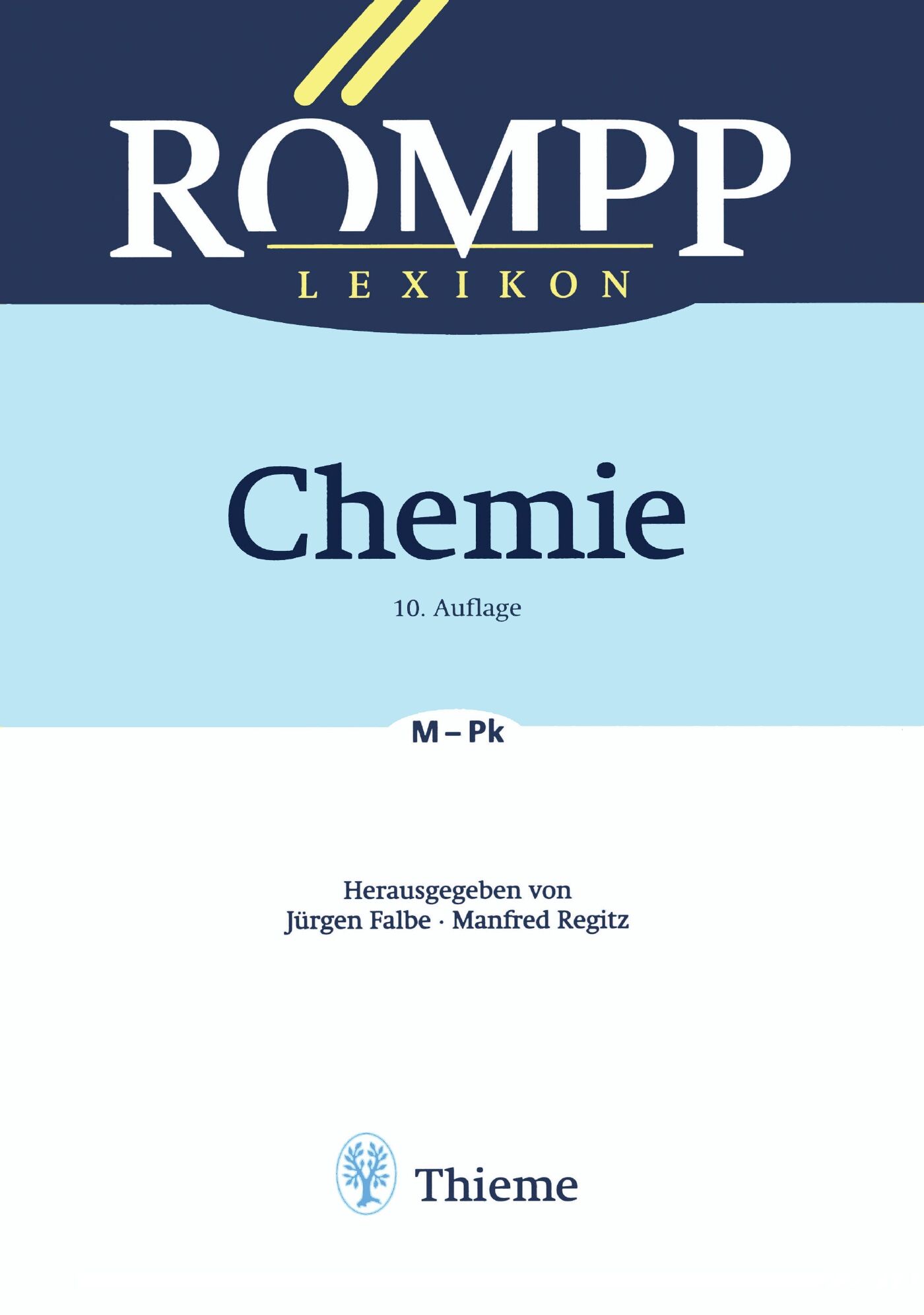 RÖMPP Lexikon Chemie, 10. Auflage, 1996-1999, 9783132000315