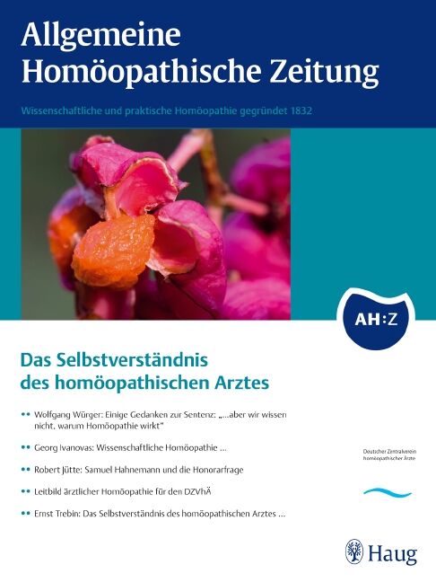 AHZ  Allgemeine Homöopathische Zeitung, 1438-2563.2