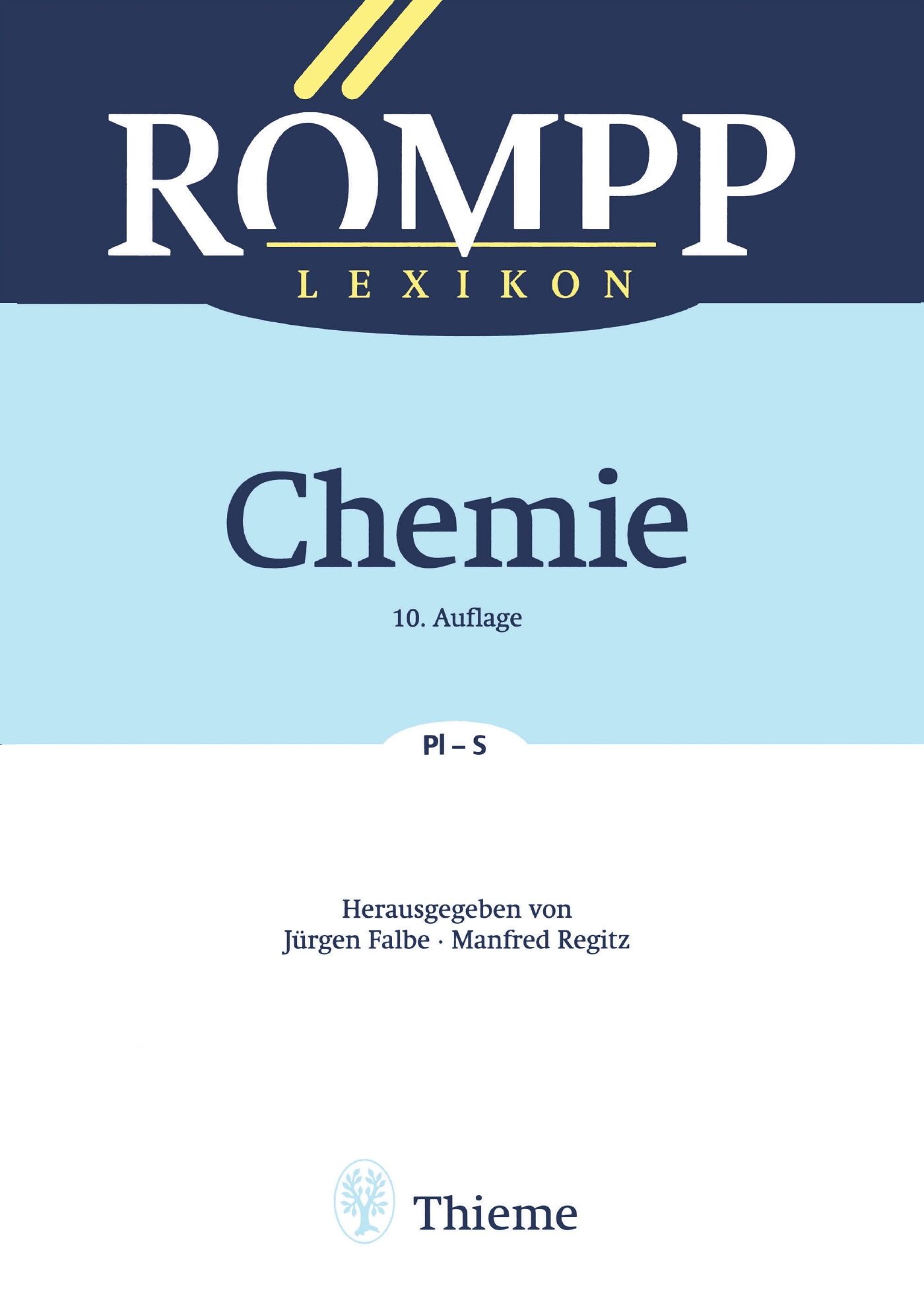 RÖMPP Lexikon Chemie, 10. Auflage, 1996-1999, 9783132000414