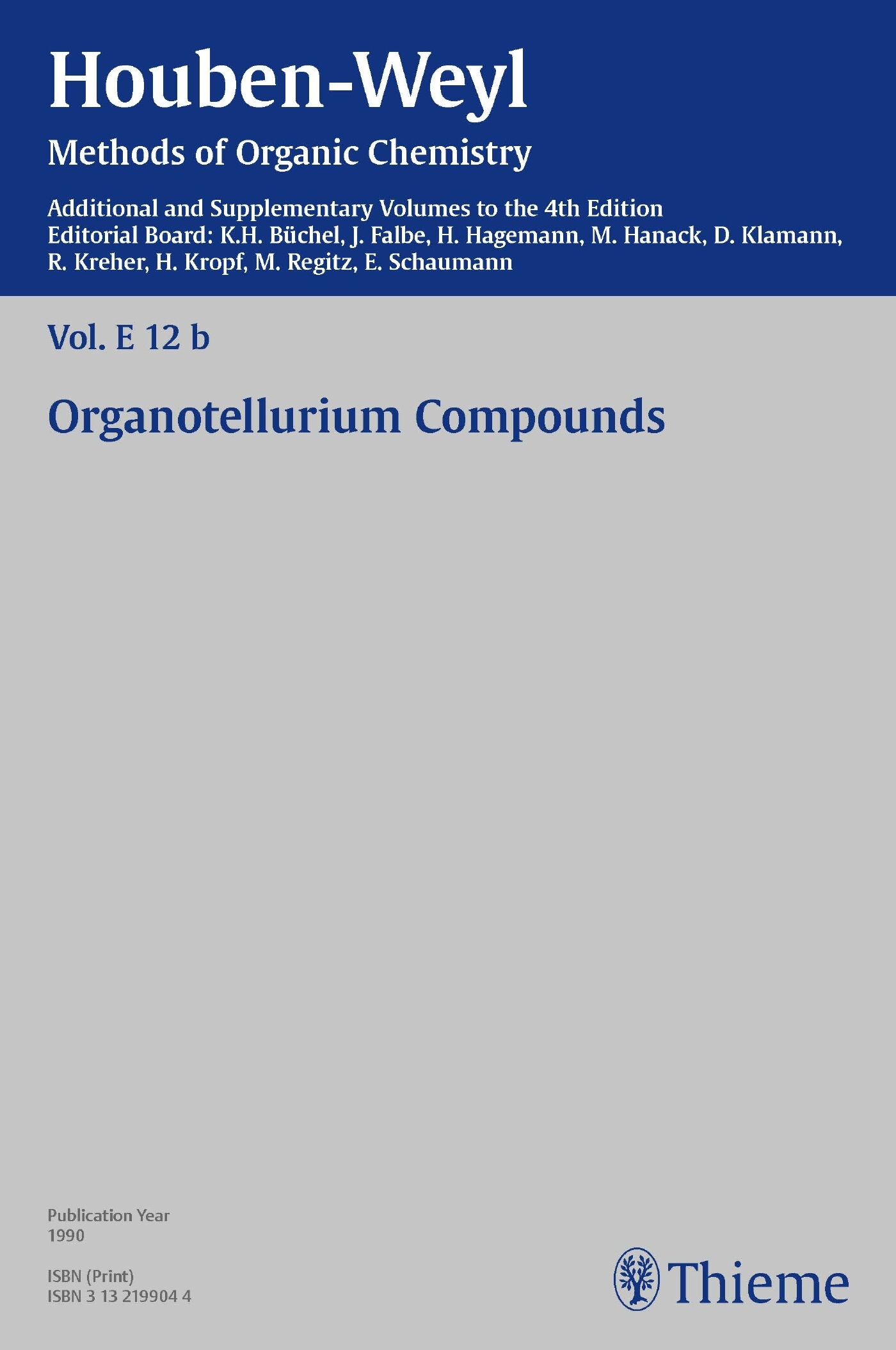 Houben-Weyl Methods of Organic Chemistry Vol. E 12b, 4th Edition Supplement, 9783131816146