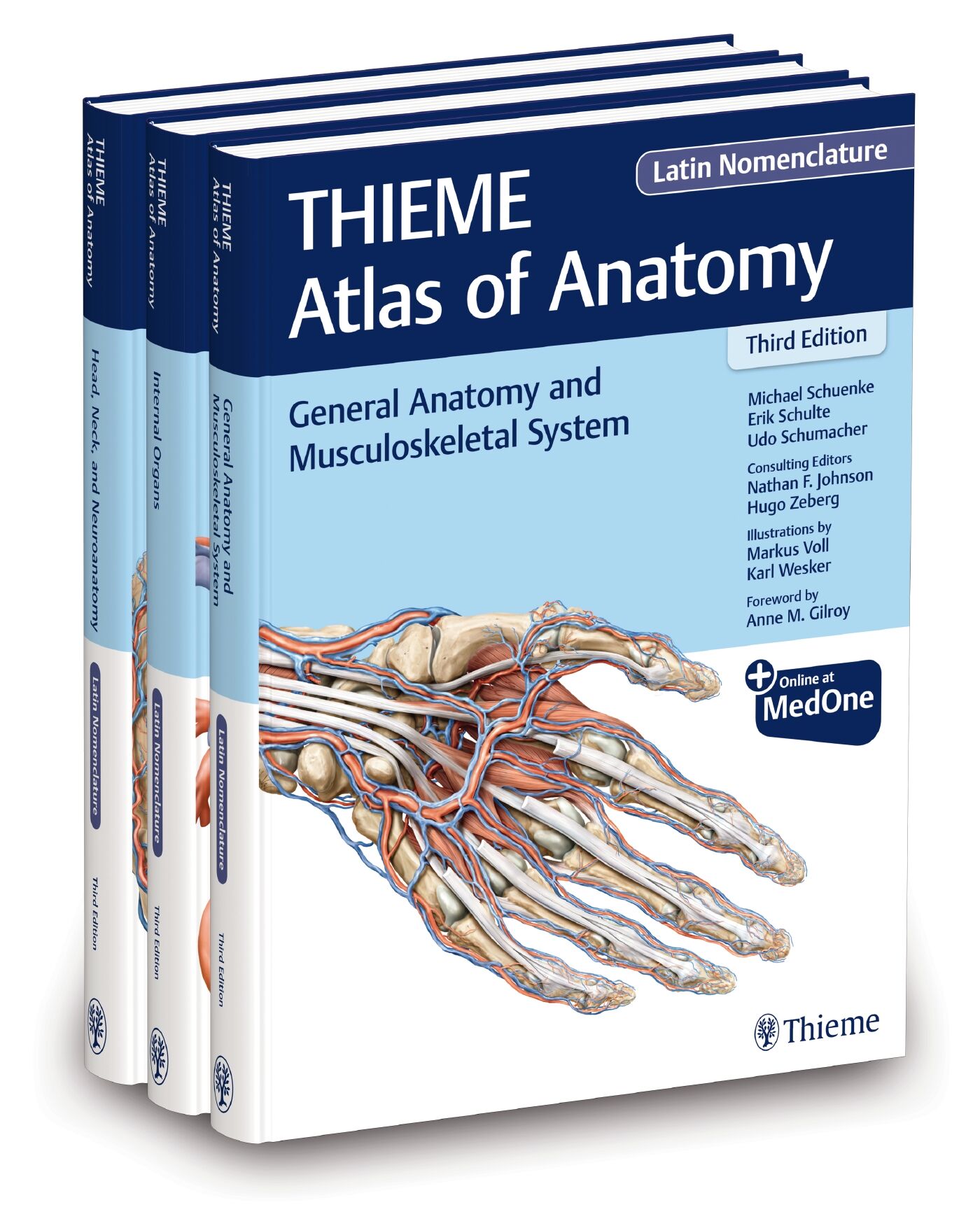 THIEME Atlas of Anatomy, Latin Nomenclature, Three Volume Set, Third Edition, 9781684204533