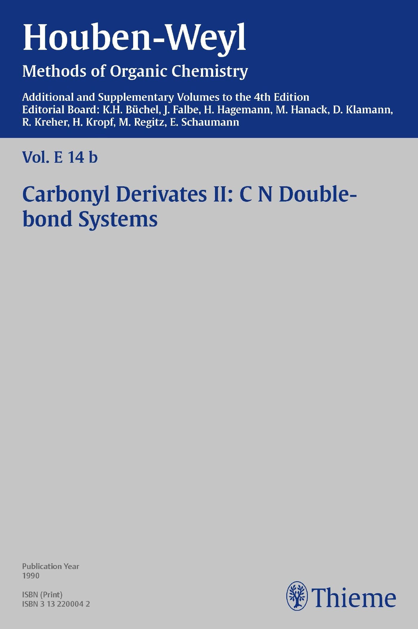 Houben-Weyl Methods of Organic Chemistry Vol. E 14b, 4th Edition Supplement, 9783131816641